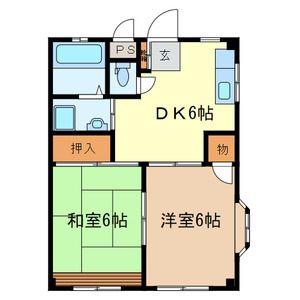 メゾン長栄2 912387(2DK/2階)の間取り写真