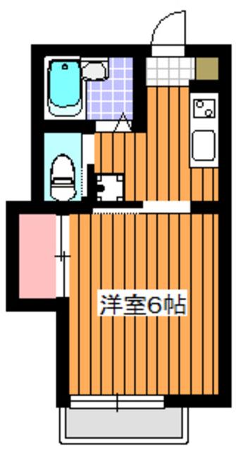 ソレジオ日光(1K/2階)の間取り写真
