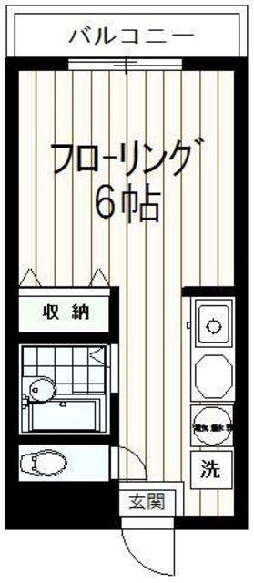 エーリフローレンスB(1K/1階)の間取り写真