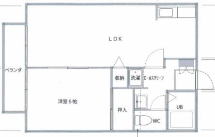 アルコンセル(1LDK/1階)の間取り写真