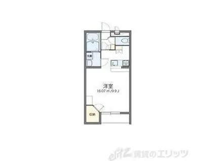 レオパレスエステートII(1K/1階)の間取り写真