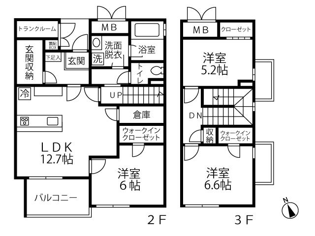 OASISPREMIER GARDEN VILLA(3LDK/2階)の間取り写真