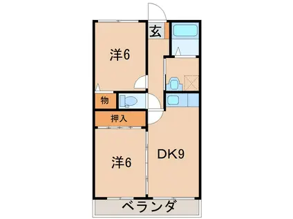 FLAT02(2DK/1階)の間取り写真