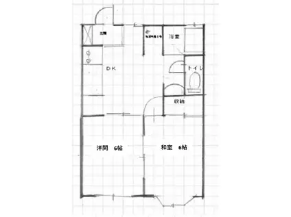 メゾン巴(2DK/2階)の間取り写真
