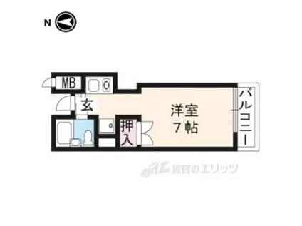 ピュアネス畑中(1K/2階)の間取り写真