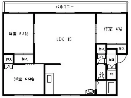 ヴィラナリー上富良野(3LDK/4階)の間取り写真