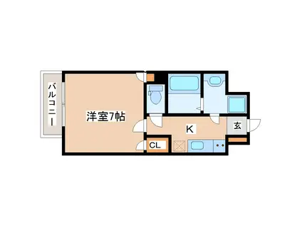 エルスタンザ広瀬通RESIDENCE(1K/4階)の間取り写真