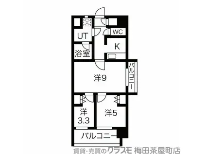 THE MUSIC COURT(3K/6階)の間取り写真