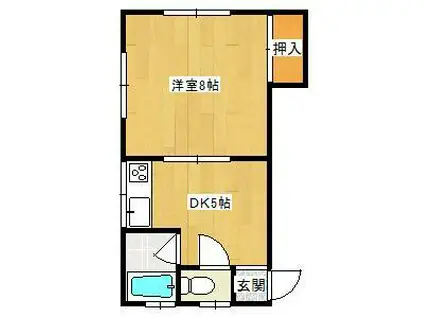 メゾン愛(1K/2階)の間取り写真