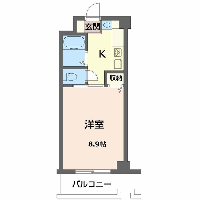 泉川マンション(1K/2階)の間取り写真
