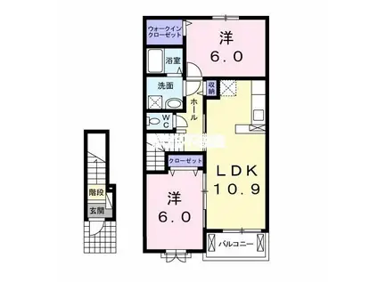 ガーデンシティタウンI(2LDK/2階)の間取り写真