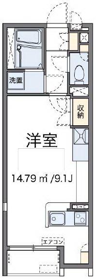 レオネクストグランビュー清水山(ワンルーム/1階)の間取り写真