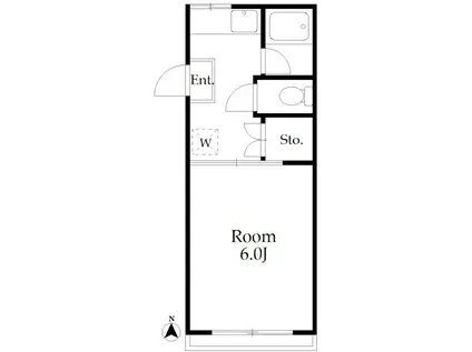 メゾン桜台A(1K/2階)の間取り写真