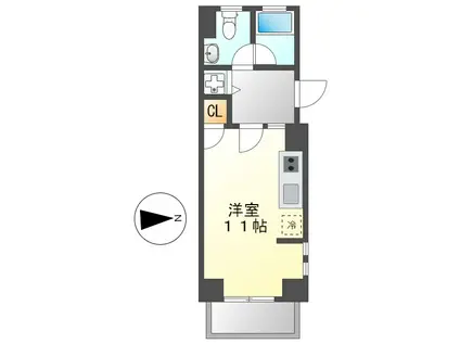 04ENSHOW QUATTRO(ワンルーム/7階)の間取り写真