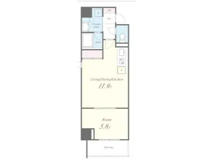 RESIDENCE TRESOR DIEUレジデンストレゾールデュー(1LDK/2階)の間取り写真