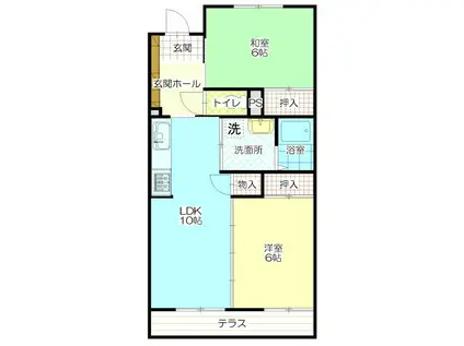 イルサロット(2LDK/2階)の間取り写真