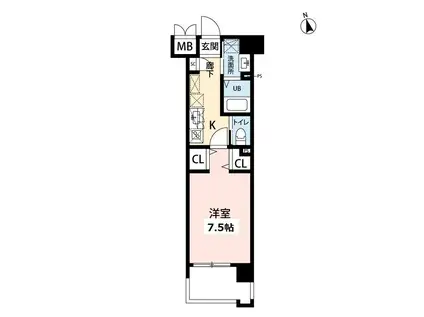 ウィングス西本町(1K/11階)の間取り写真