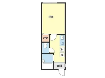 TJ初島A棟(1K/1階)の間取り写真