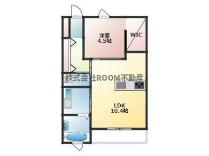 CUORE MIYAMARU(1LDK/1階)の間取り写真