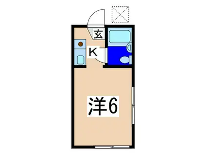 レイクヒル上大岡(1K/1階)の間取り写真