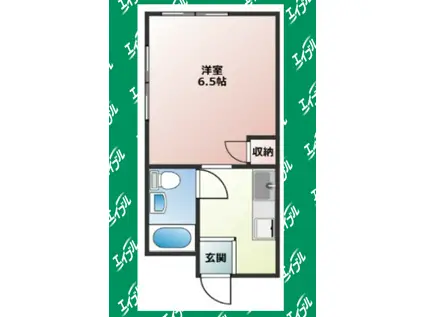 グリーンハイツ(1K/2階)の間取り写真