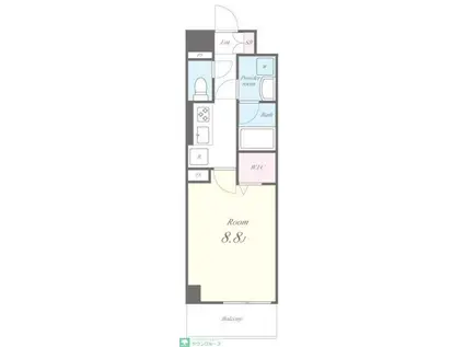 メゾンドグランマレ(1K/2階)の間取り写真