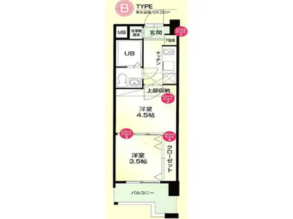 55 WES-PROJECT博多(2K/3階)の間取り写真