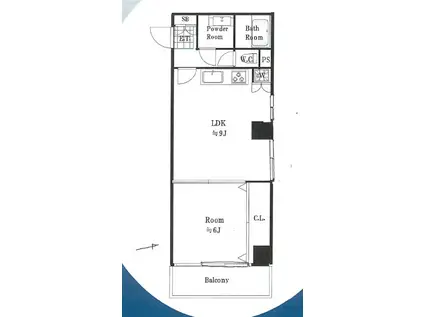 秀和豊玉レジデンス(1LDK/1階)の間取り写真