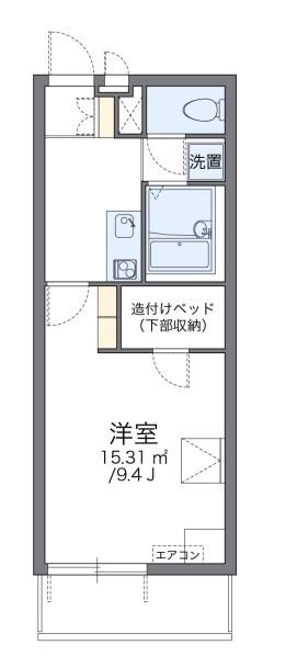 レオパレス加島サザンフェイス(1K/1階)の間取り写真