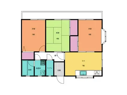 GRACE NAGANOVII(3DK/1階)の間取り写真