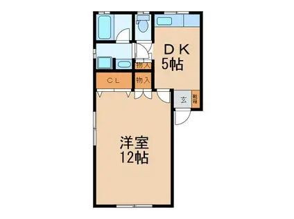 コーポ石幸(1DK/1階)の間取り写真