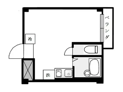 メゾン・ブランシュIII(ワンルーム/2階)の間取り写真