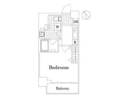 ザ・レジデンス・オブ・トーキョーH20 ステーションフロント(1K/2階)の間取り写真