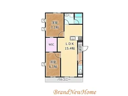 ボナールシャルトIII(2LDK/3階)の間取り写真