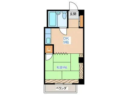 ファインクレストN12(1DK/5階)の間取り写真