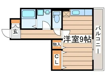 KOMFORTI(ワンルーム/1階)の間取り写真
