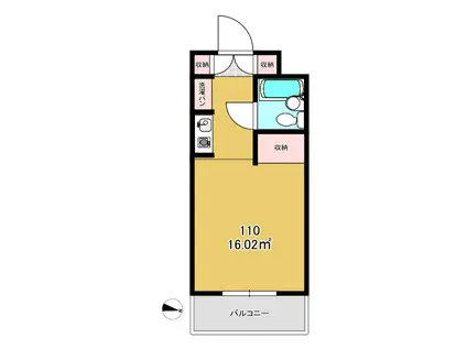 ジョイフル羽根木(ワンルーム/1階)の間取り写真