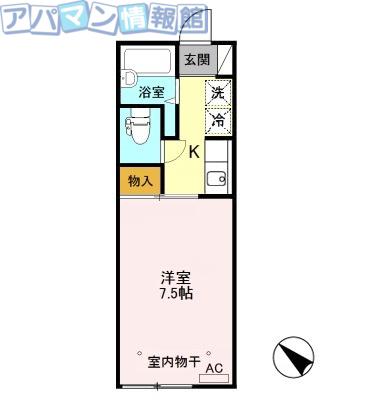 ビオラセア(1K/2階)の間取り写真