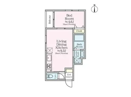 COLINA ALTA(1LDK/3階)の間取り写真