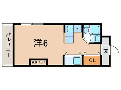 ラ・パルフェ・ド・ファシリテ(ワンルーム/2階)の間取り写真