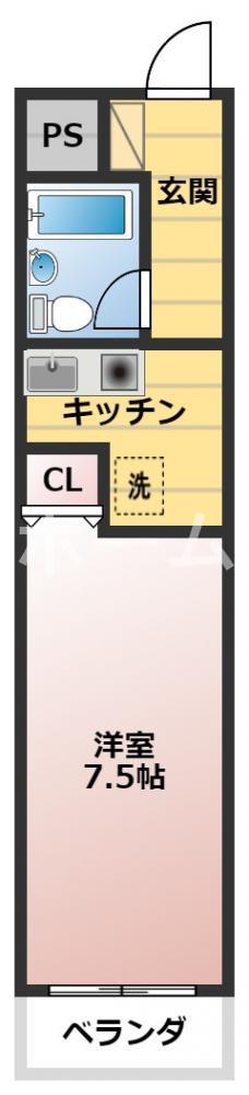 IS高師(1K/3階)の間取り写真
