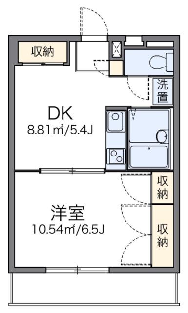 レオパレスYAGAKE(1DK/2階)の間取り写真