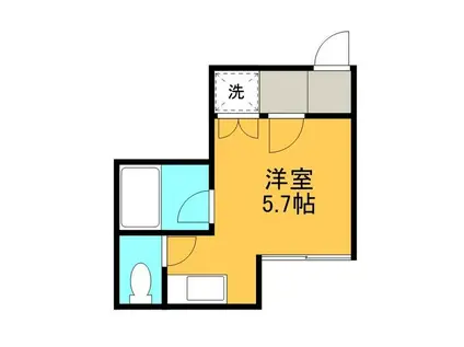 ハイマート旭町(ワンルーム/2階)の間取り写真