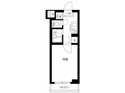 ルーブル中野坂上弐番館(1K/2階)の間取り写真