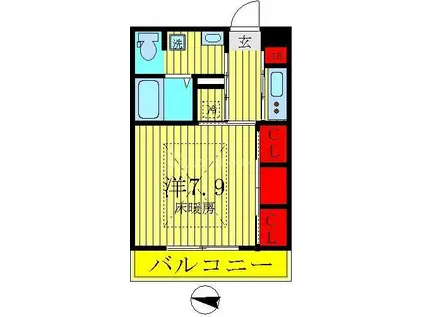 リブリ・OZ(1K/2階)の間取り写真
