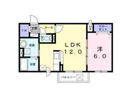 ウインレジデンス(1LDK/2階)の間取り写真