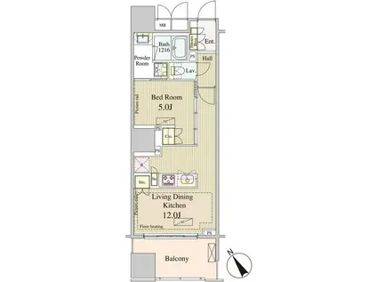 WEMBLEY OMOTESANDOU ウェンブリー表参道(1LDK/4階)の間取り写真