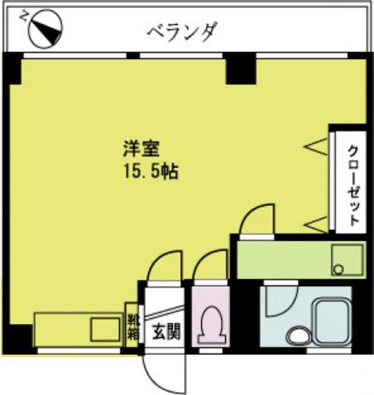 第1松本ビル(ワンルーム/5階)の間取り写真