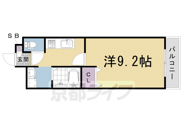パルティール藤II(1K/5階)の間取り写真