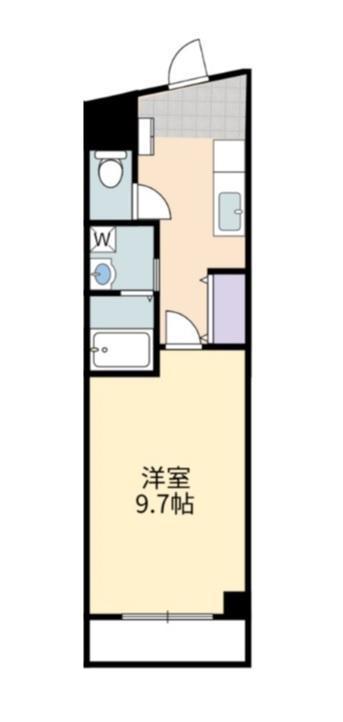 プラチナコート(1K/3階)の間取り写真
